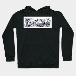 I Love You Aussie Tangle Black & White Hoodie